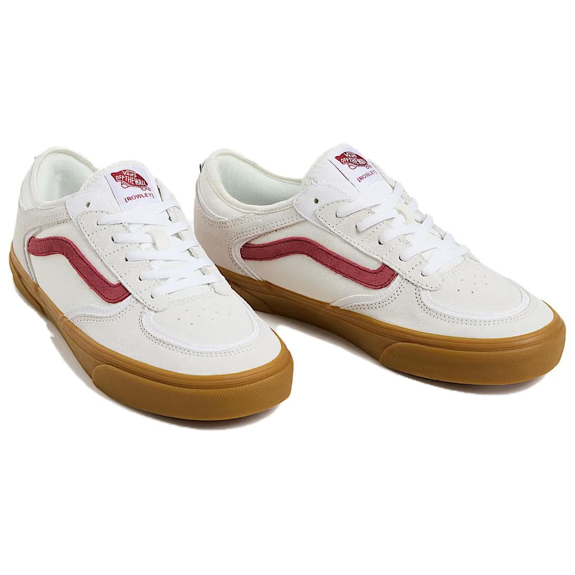 Кроссовки Vans Skate Rowley Low Кроссовки для скейтбординга Унисекс Белый Красный Коричневый - изображение 3