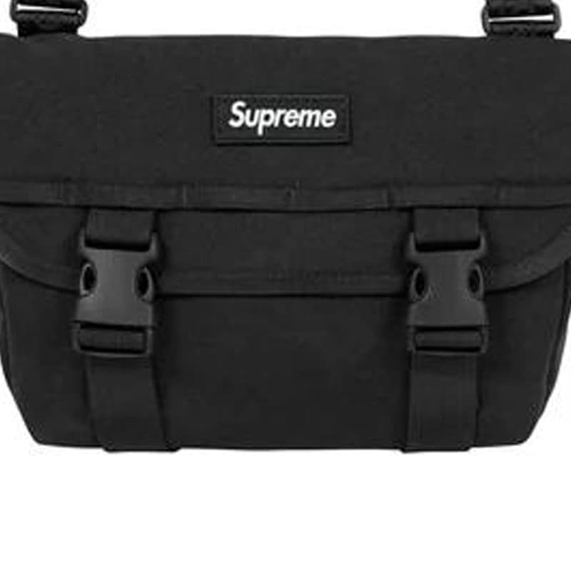 Сумка через плечо Supreme Холст Сумка через плечо Мини Унисекс Черная - изображение 4