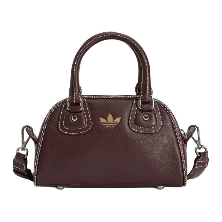 Сумка Adidas Originals Сумка для боулинга из коровьей кожи стандартная женская сумка цвет "Полночный красный" - изображение 1