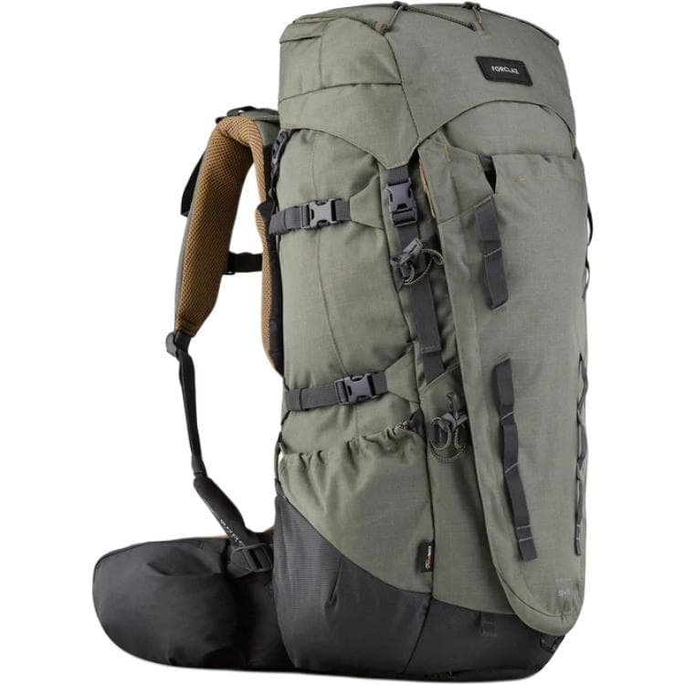 DECATHLON 60L Альпинистский рюкзак для активного отдыха сумка на открытом воздухе нейлоновый угольно-серый мужской - изображение 2