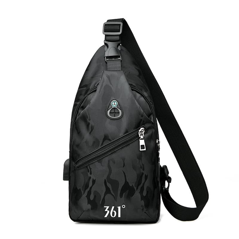 Нагрудная сумка 361° Оксфорд Через плечо Одно плечо Нагрудная сумка (слинг) Обычный (стандартный) Унисекс Черный камуфляж - изображение 1