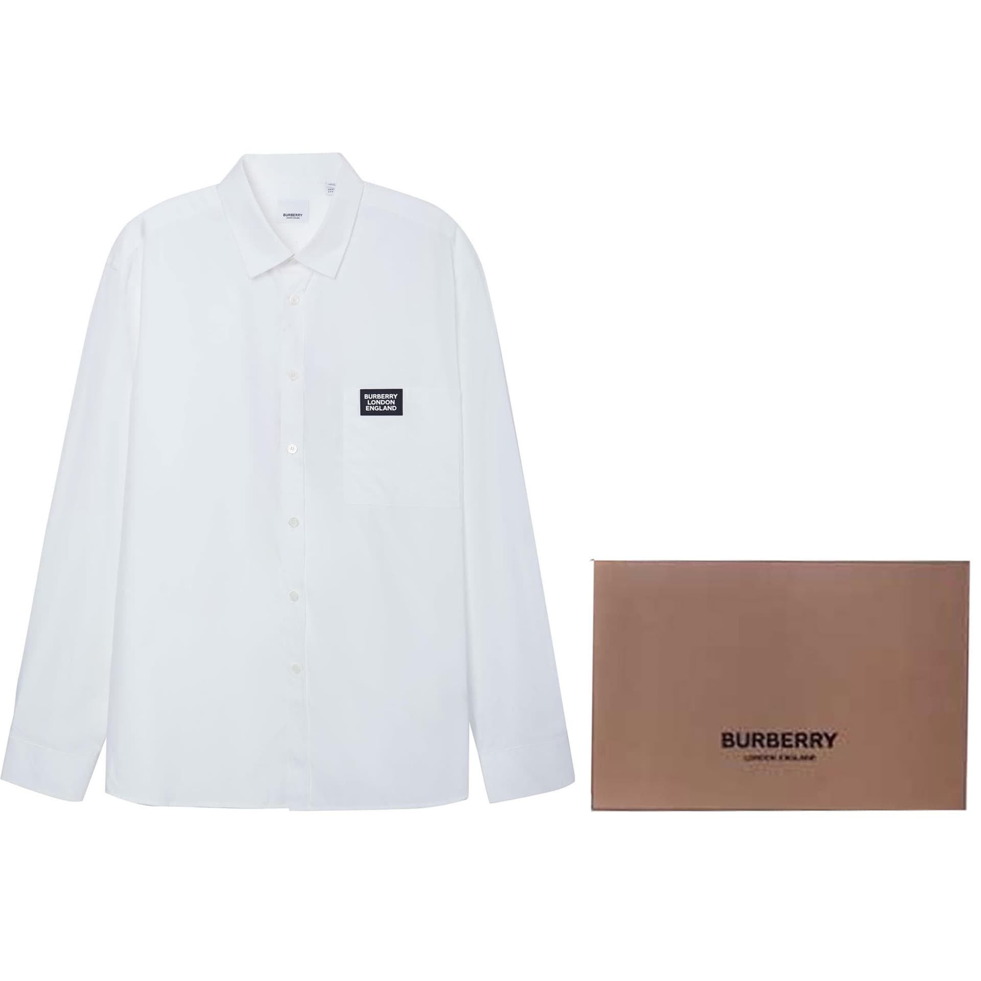 Кофта Burberry Logo Long Sleeve Shirt White - изображение 4