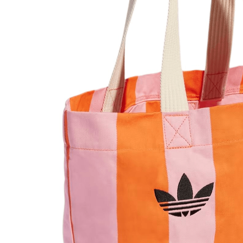 Мини-сумка Adidas Originals Хлопковая Сумка на плечо Унисекс Полу-розовая и Полу-солнечно-оранжевая - изображение 4