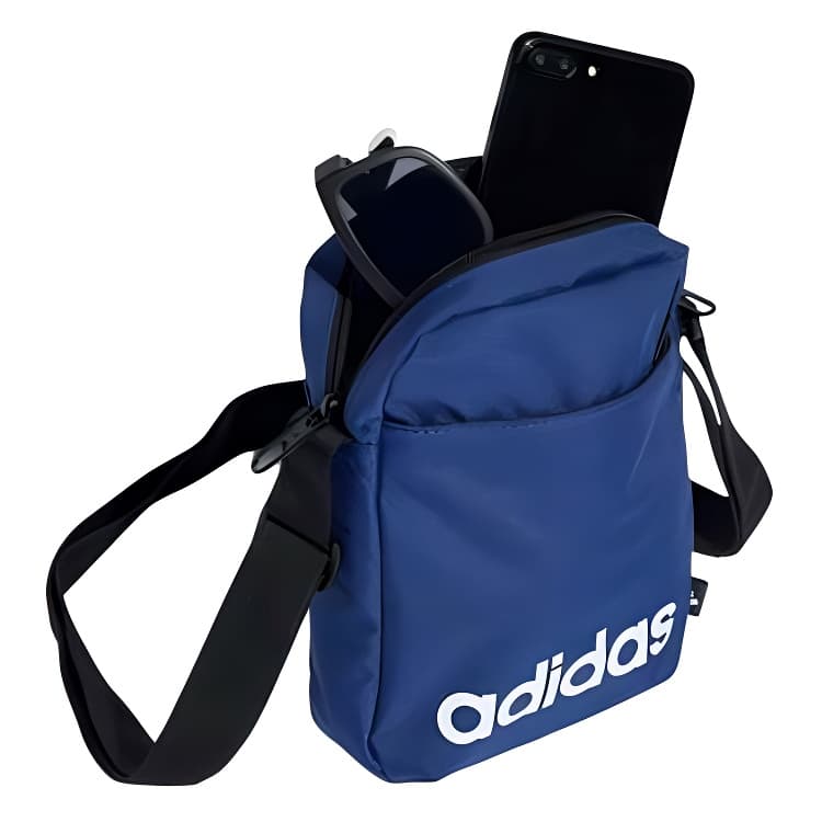 Мини-сумка Adidas Полиэстеровая ткань Сумка через плечо Унисекс Синяя - изображение 2