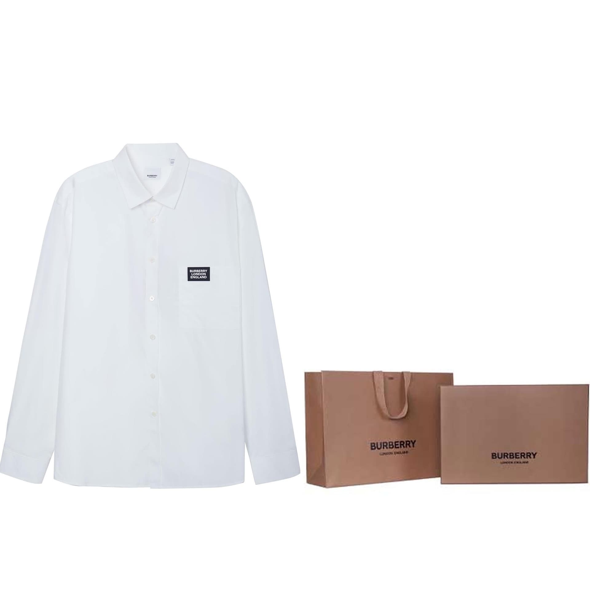 Кофта Burberry Logo Long Sleeve Shirt White - изображение 5
