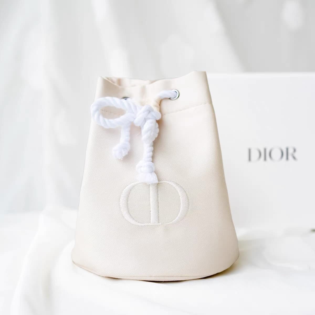 DIOR Бежевый Вода Buckets Шнур Косметички - изображение 2