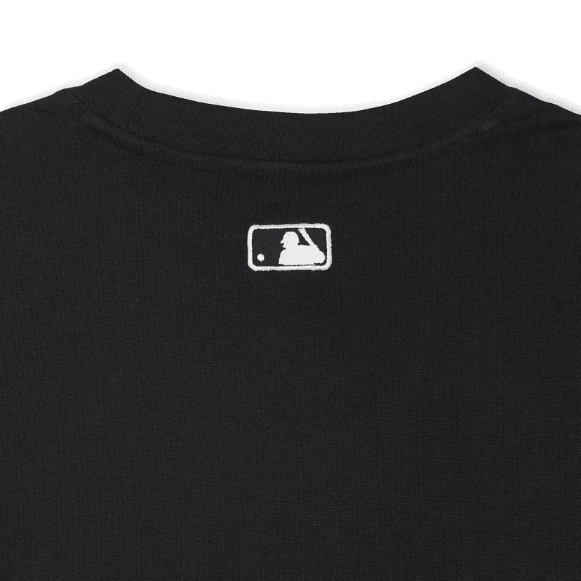 Футболка MLB Рукав с оборванным плечом T-рубашка Женская Черная - изображение 6