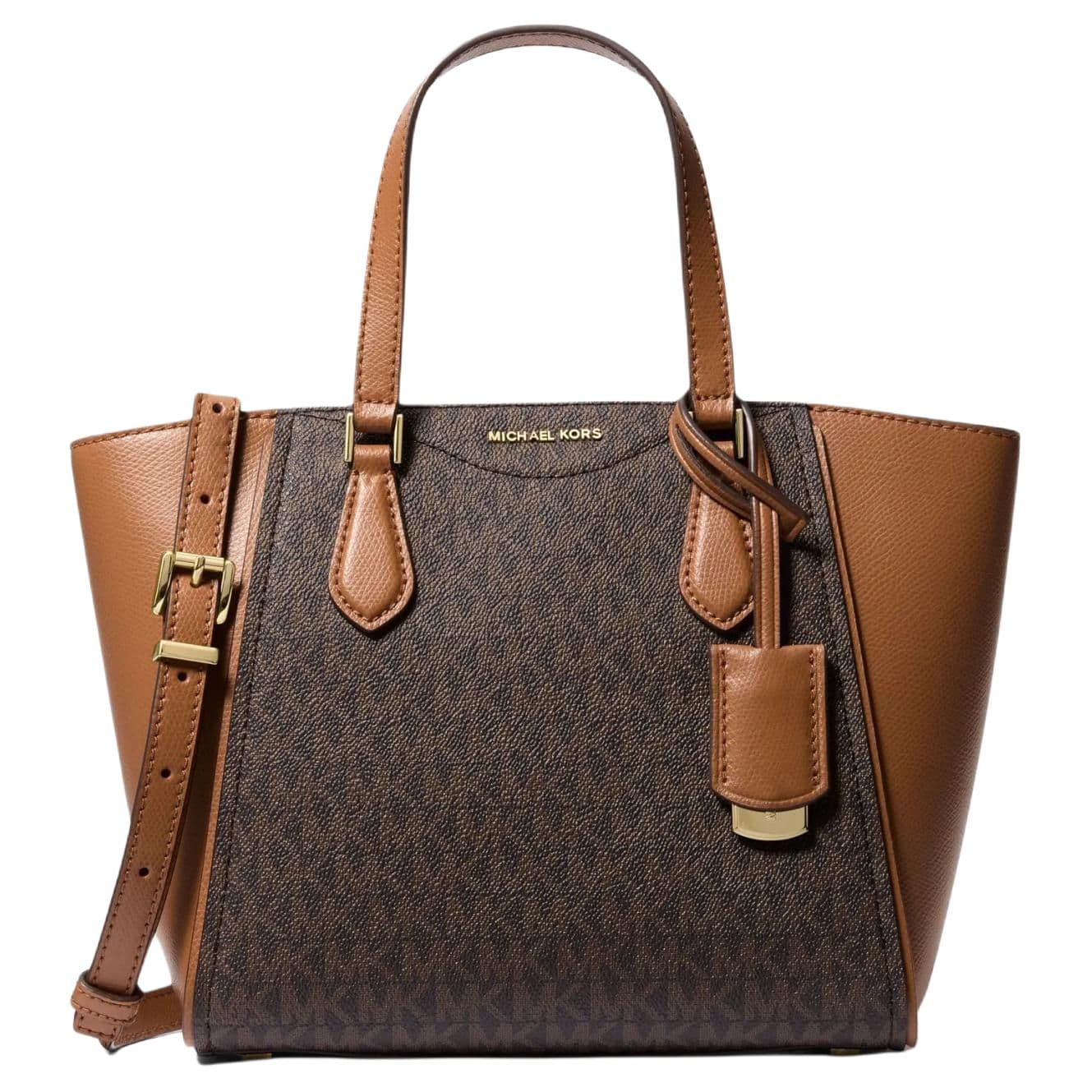Сумка MICHAEL KORS TARYN Искусственная кожа Сумка через плечо Сумка Маленькая Женская Темно-коричневый и Желтый Коричневый - изображение 1