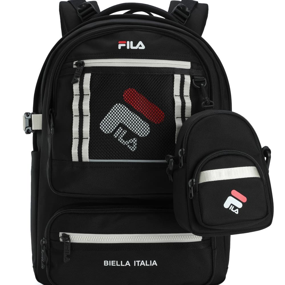 Рюкзак fila ORIGINALE Ткань Рюкзак Обычный (стандартный) Унисекс Глубокий черный - изображение 1