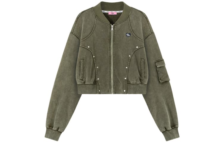 CHUU Cropped Jacket Женская Армейский Зеленый - изображение 1