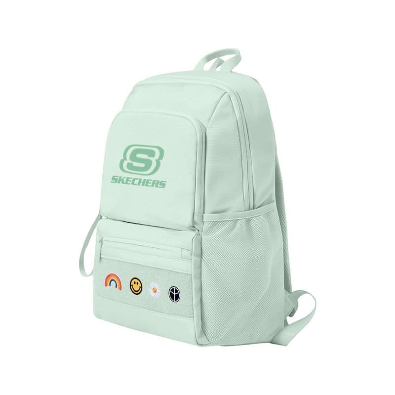 Рюкзак Skechers Амортизация Анти-отжимание Водоотталкивающий Устойчивый к истиранию Рюкзак Унисекс Черный Серый - изображение 2