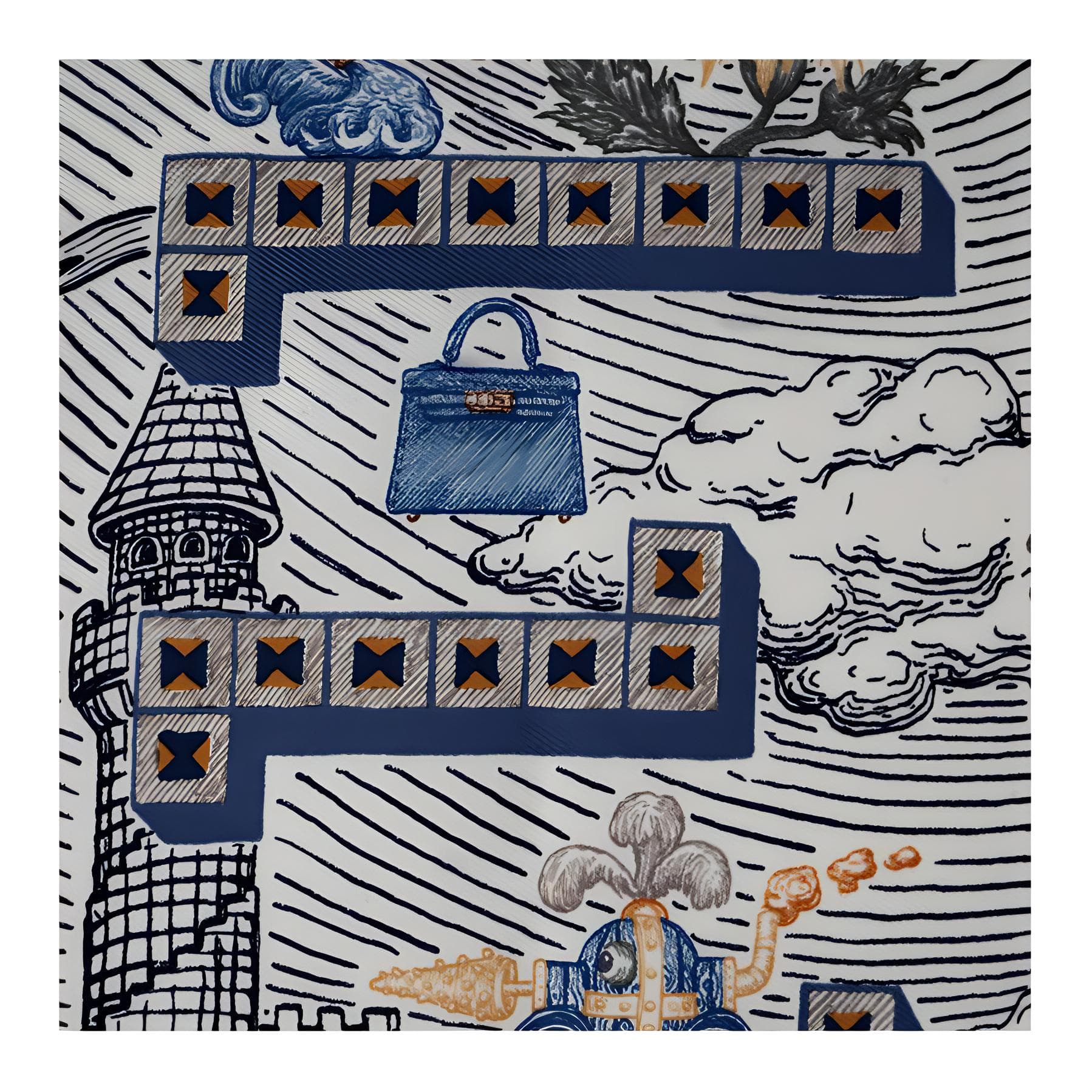 Платок HERMES Super Silk Quest - изображение 2