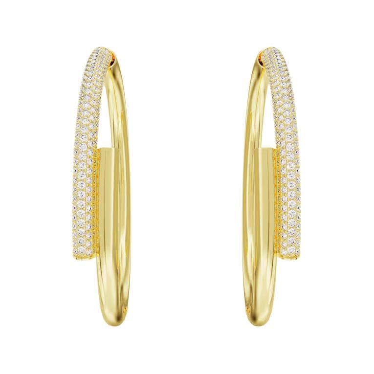 Серьги Серьги из искусственного кристалла Swarovski унисекс золото - изображение 1