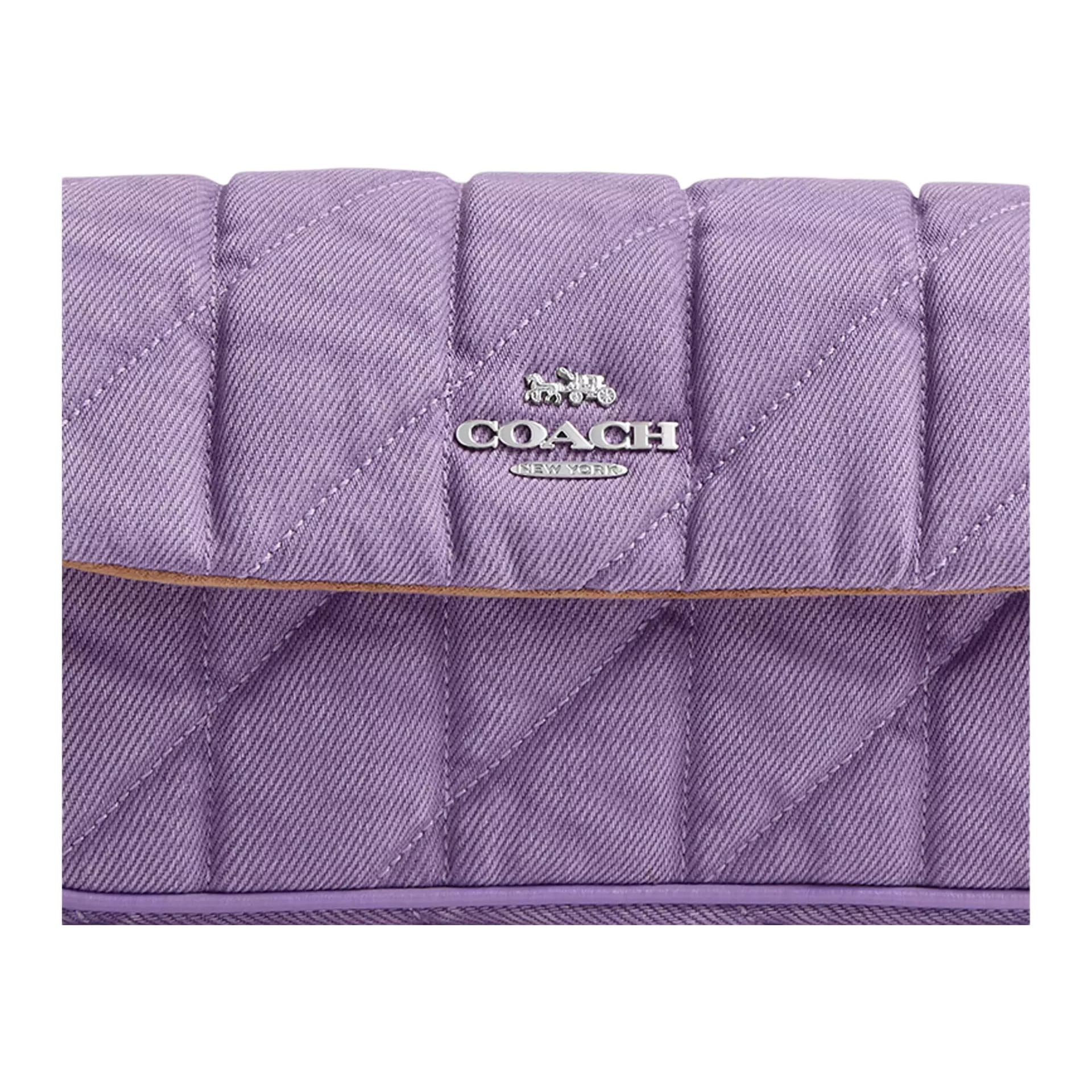 Мини-сумка COACH HAILEY Деним Сумка через плечо Маленькая Женская Сумка Фиолетовая - изображение 4