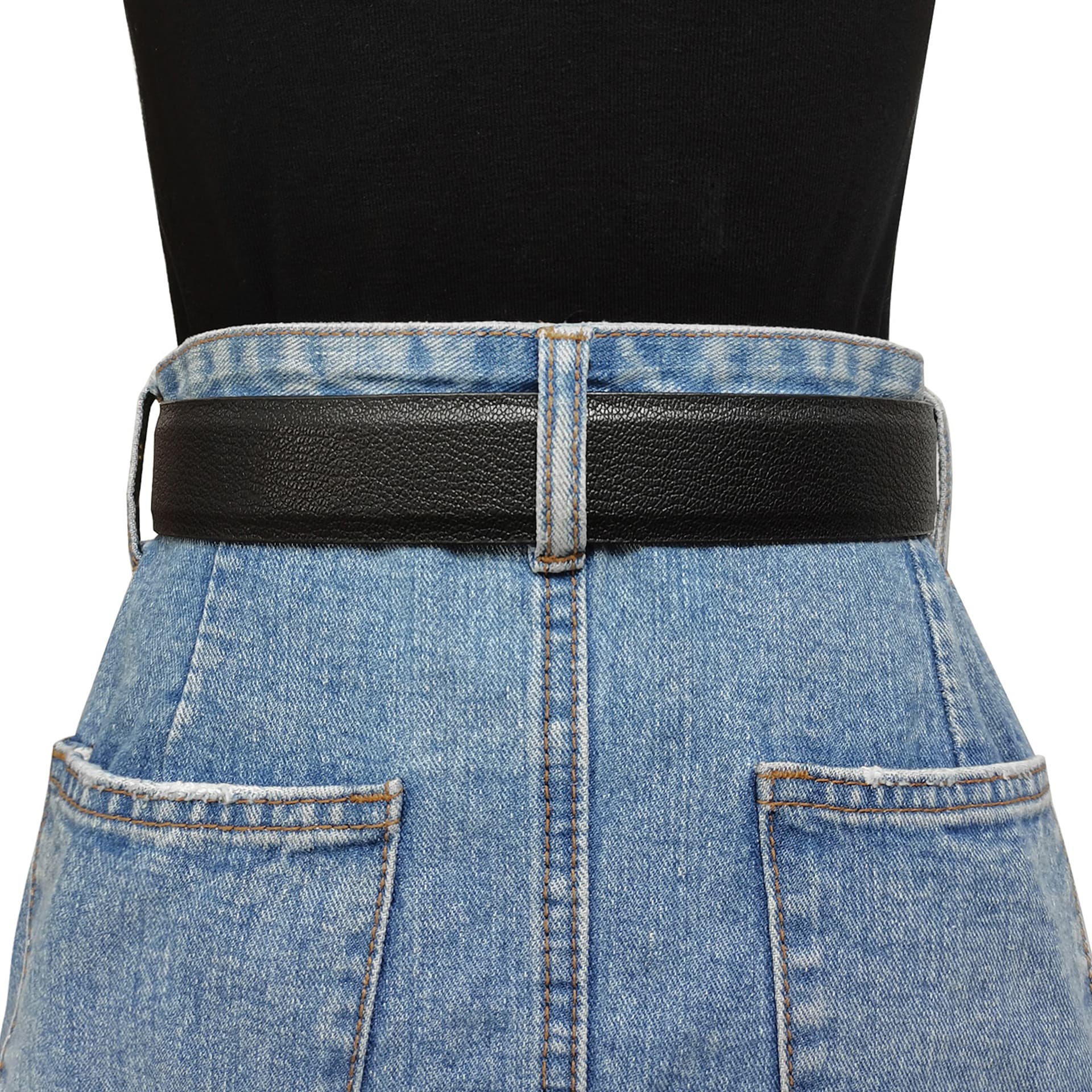 Ремень JEANSWEST PU (полиуретан) кожа ремни унисекс 3,3 см - изображение 3