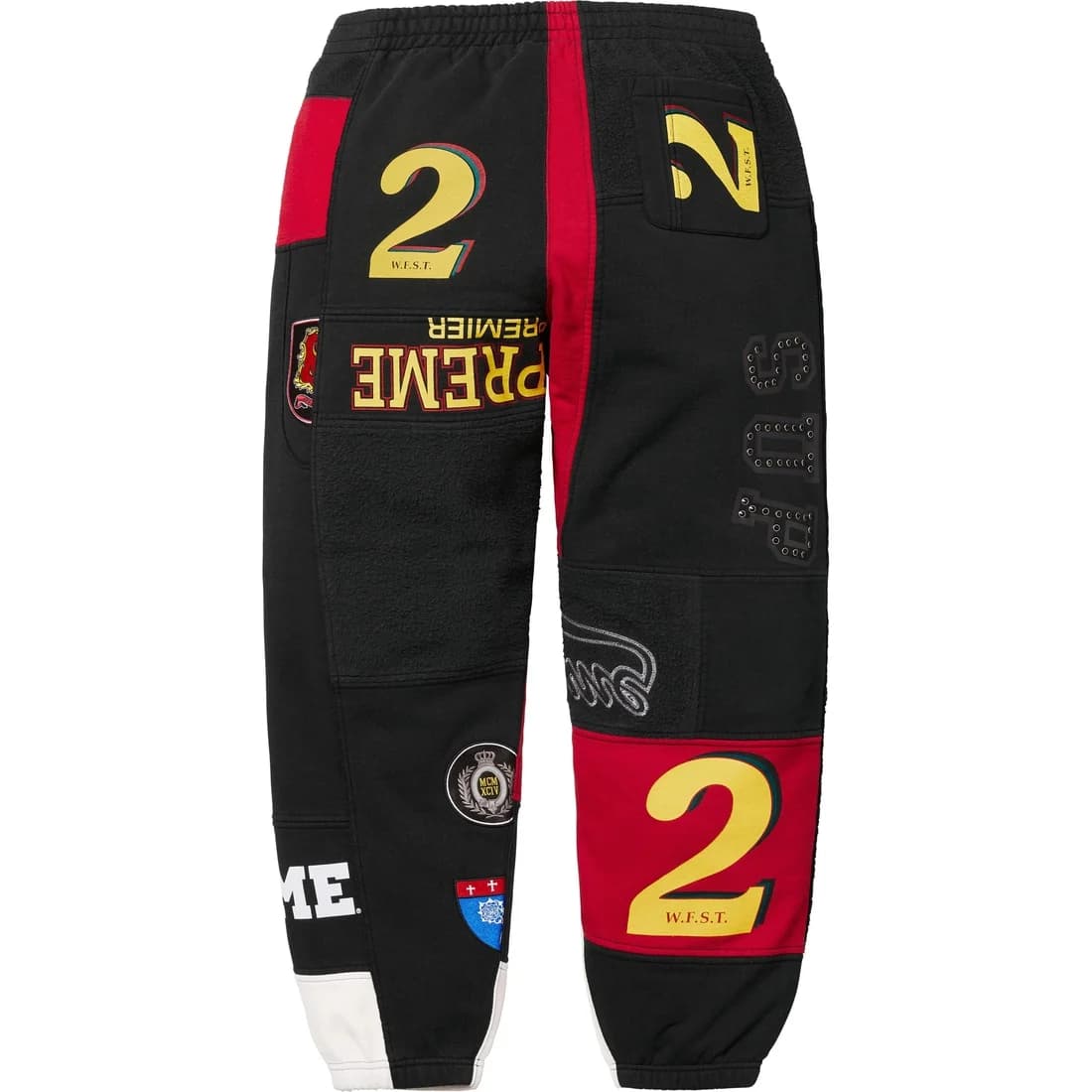 Штаны Supreme SS25 WEEK14 Пэчворк Свитшот Вязаные Спортивные Штаны Унисекс - изображение 2