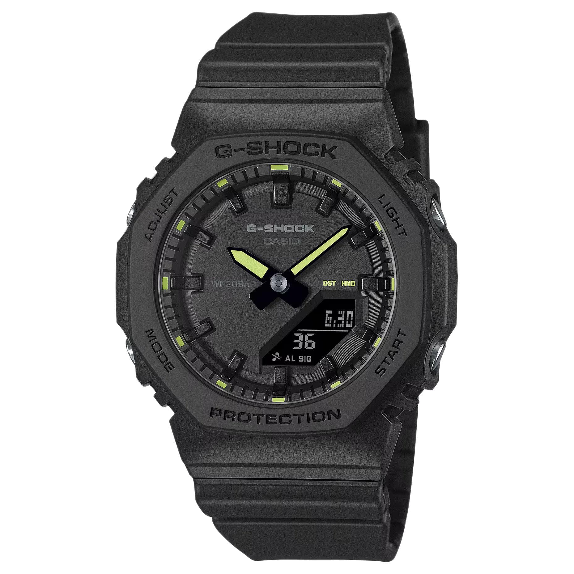 Часы CASIO Аналоговый Цифровой Кварцевый Механизм Смола Шнуровка Часы Унисекс Черный Циферблат - изображение 2