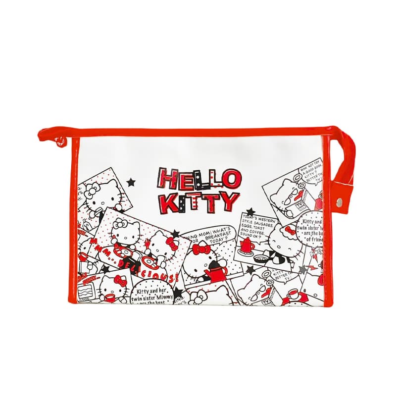 Sanrio x Hello Kitty ПУ (полиуретан) Полиуретан Дорожные органайзеры Женские Красно-белый - изображение 1
