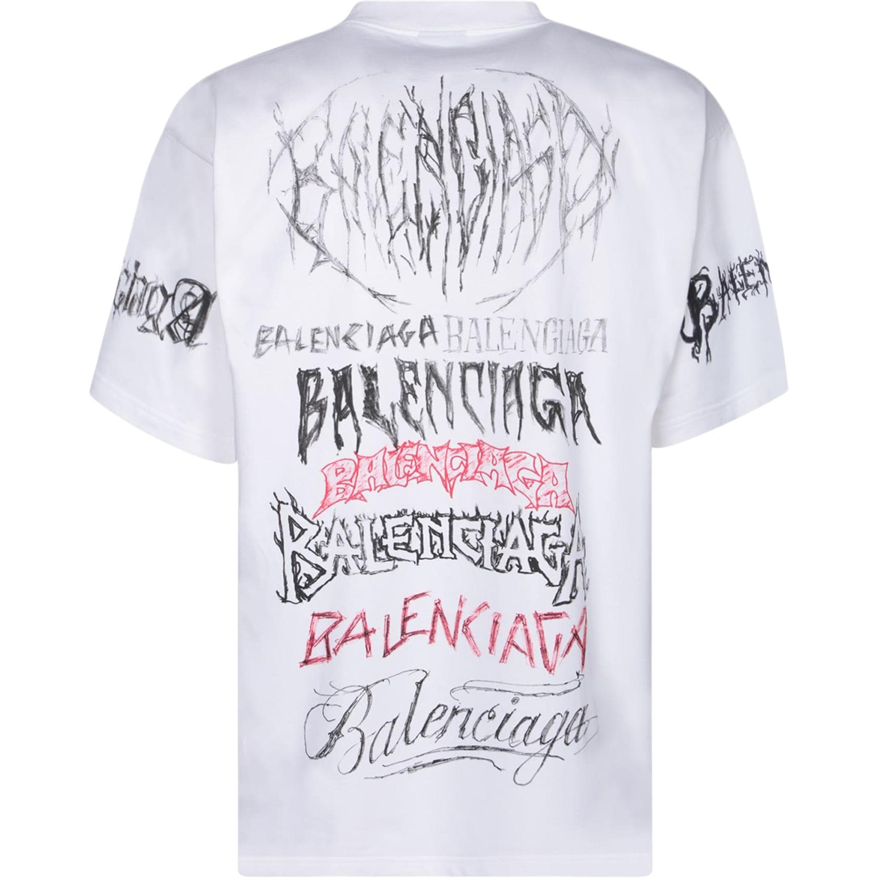 Футболка Balenciaga Logo Print T-Shirt White - изображение 2