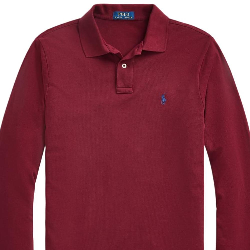 Поло Polo Ralph Lauren SS24 Мужское Поло Бордового цвета - изображение 2