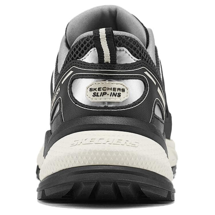 Кроссовки Skechers Износостойкий Дышащий Износостойкий Дышащий Низкий Верх Массивные Кроссовки Мужские Черный Белый - изображение 5