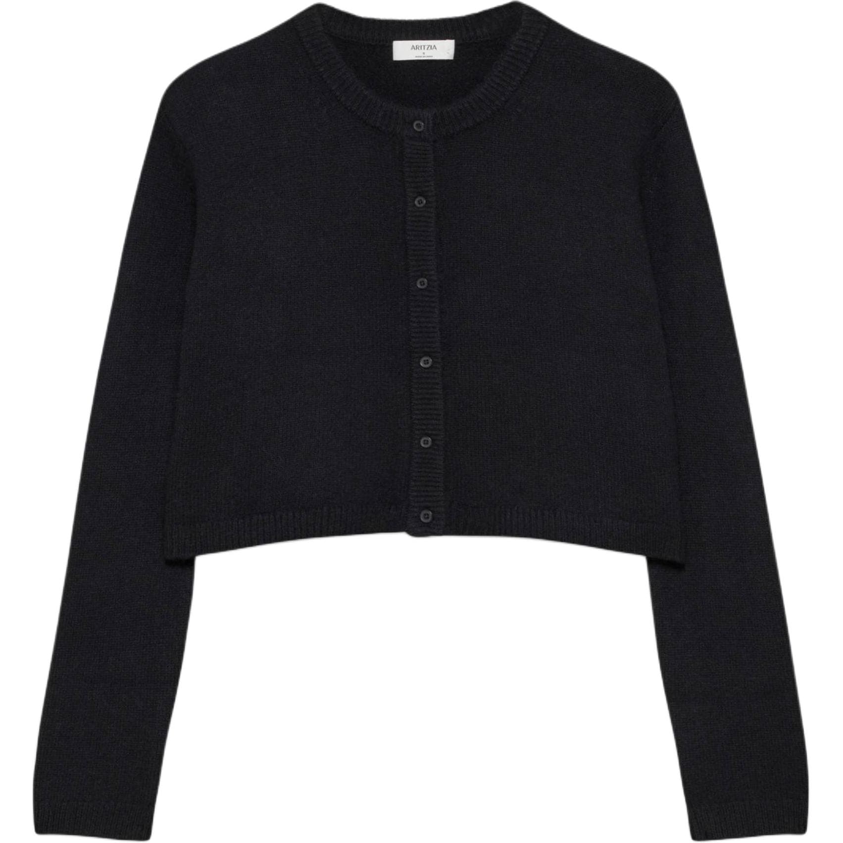 ARITZIA Плюшевый кардиган с круглым узором свободного кроя средней длины плюшевый круглый узор свитер женский - изображение 1