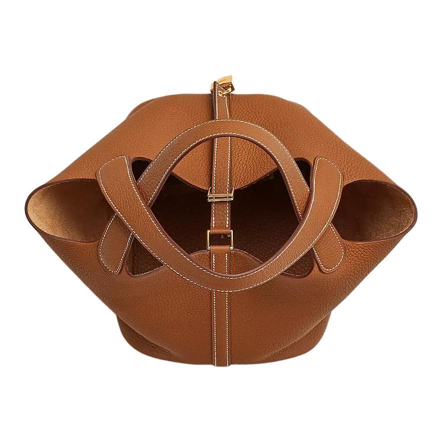 Сумка HERMES Picotin Lock Clemence 22 37 Gold - изображение 6