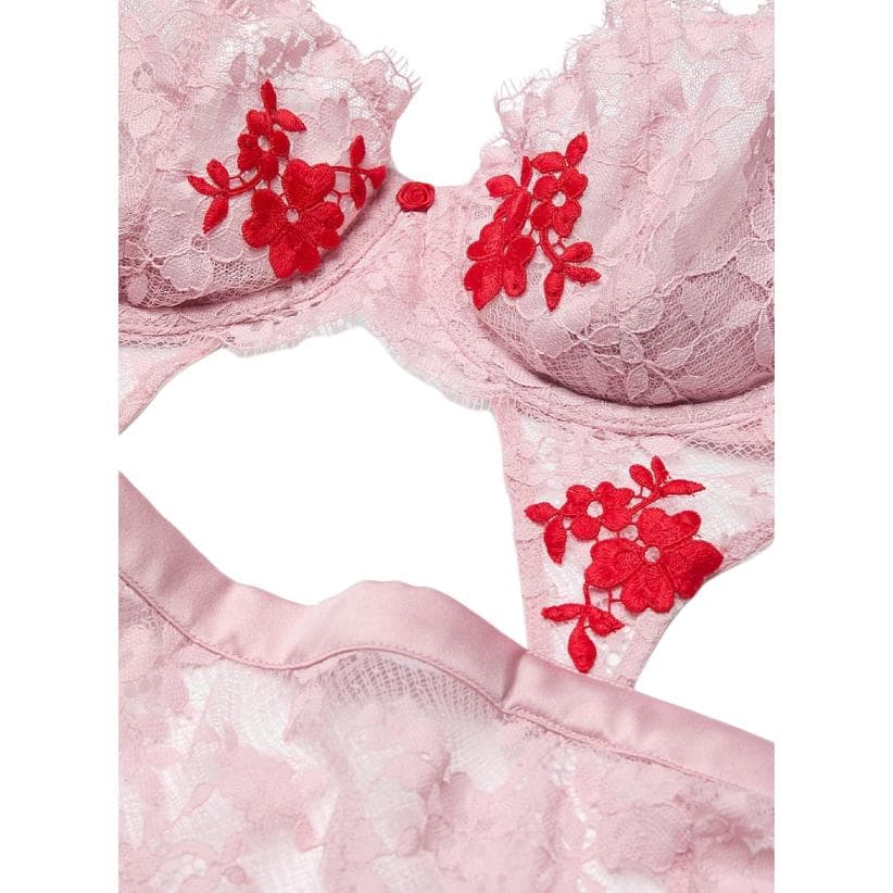 Трусы Victoria's Secret Комплект нижнего белья "Magical Цветочный" Женский Светло-Розовый - изображение 2
