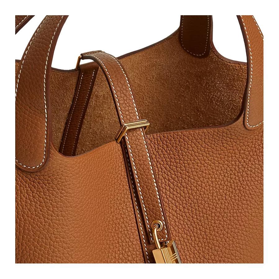 Сумка HERMES Picotin Lock Clemence 22 37 Gold - изображение 7