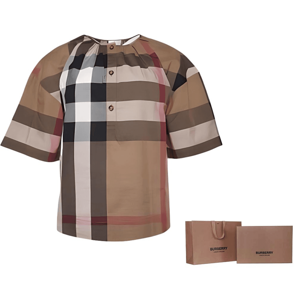 Блузка Burberry Тауповые Женские Рубашки - изображение 6