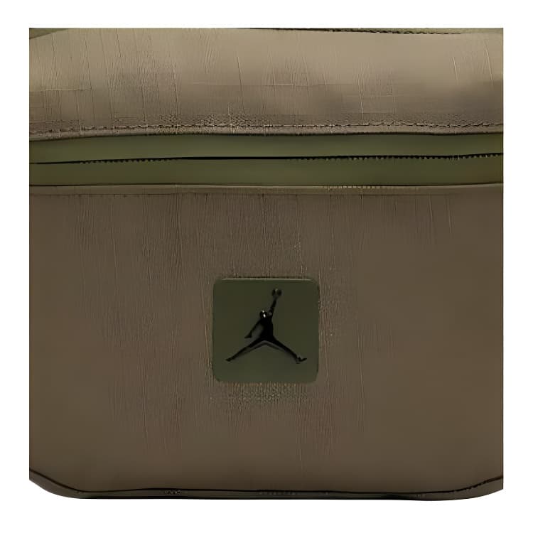 Поясная сумка Jordan Джордан спортивный повседневный логотип застежка-молния полиэстер бананка унисекс парный оливковый - изображение 5