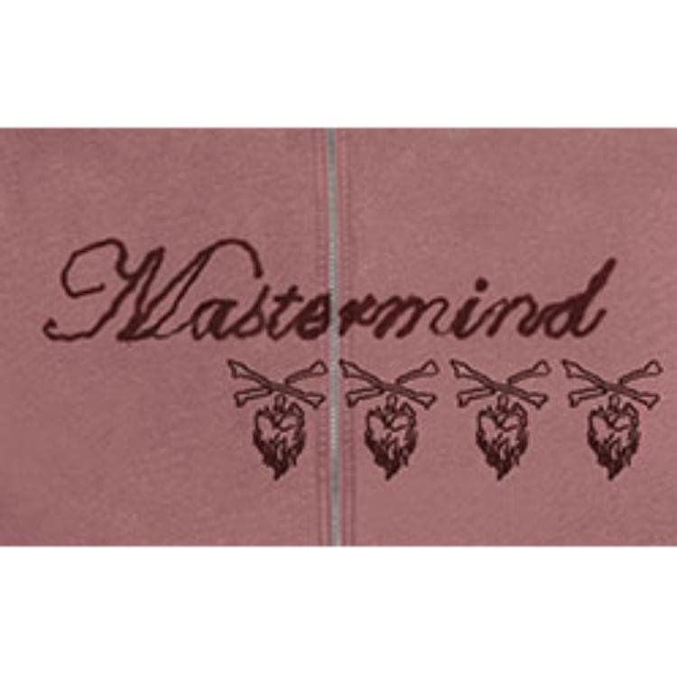 Худи Travis Scott x mastermind JAPAN Skull Zip Up Mauve - изображение 5