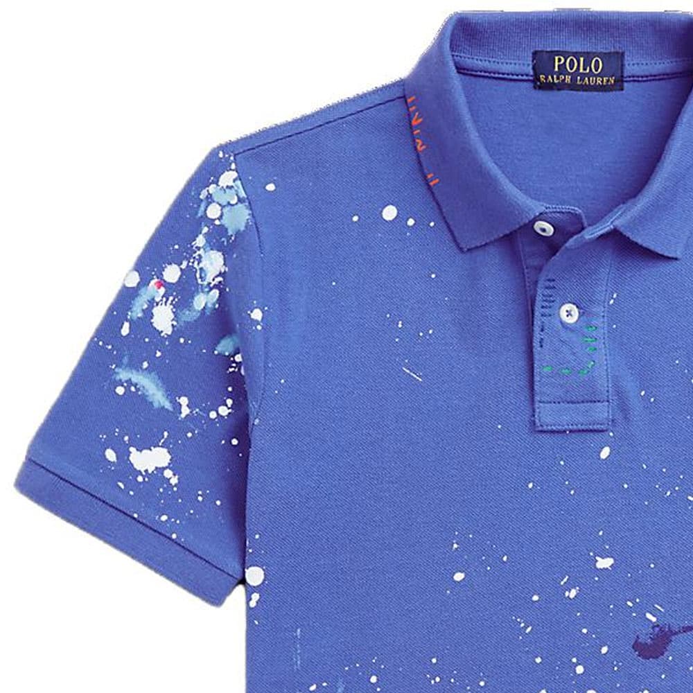 Футболка Polo Ralph Lauren T-рубашка синяя детская - изображение 4