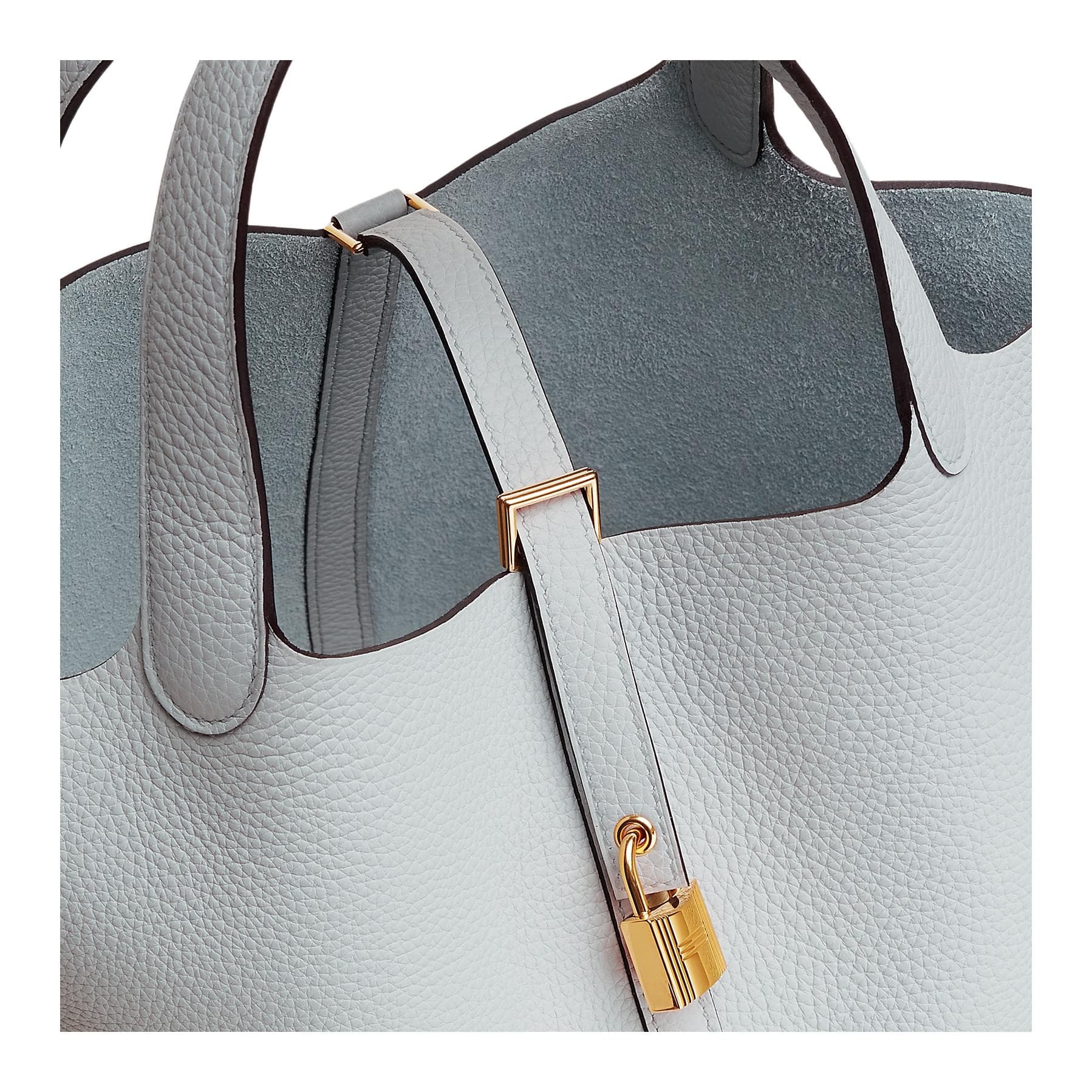 Сумка HERMES Picotin Lock 22 Clemence 22 08 Bleu Pale - изображение 4