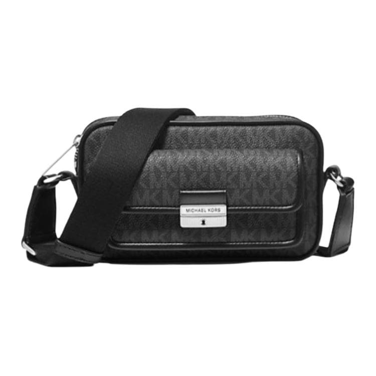 Сумка через плечо MICHAEL KORS Bradshaw Покрытый холст Сумки кросс-боди Маленький Женские Черный - изображение 1