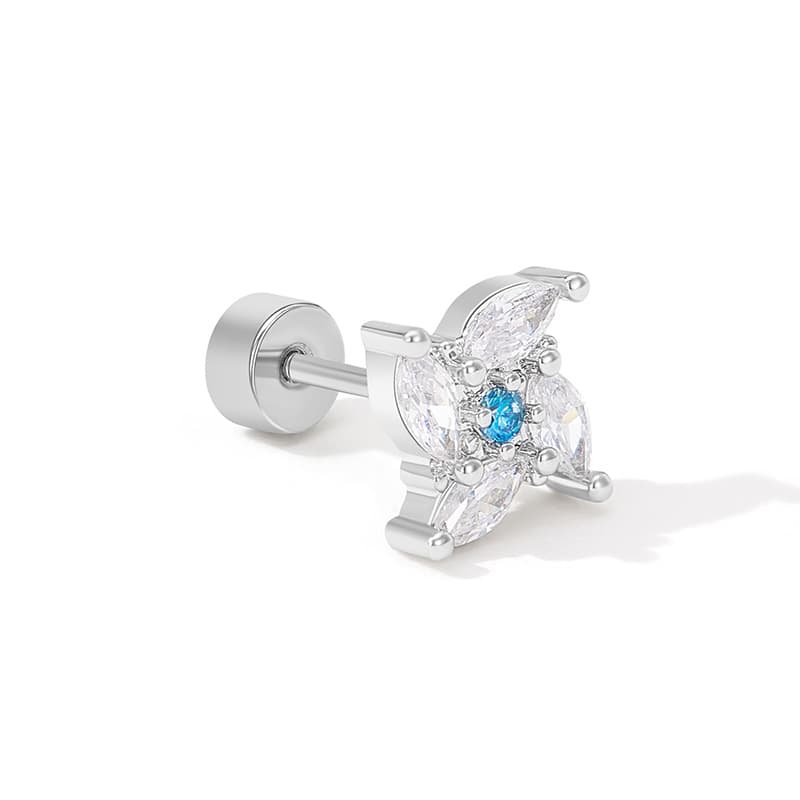 Серьги Серьги-гвоздики HMZ из титанового стального сплава унисекс - изображение 2