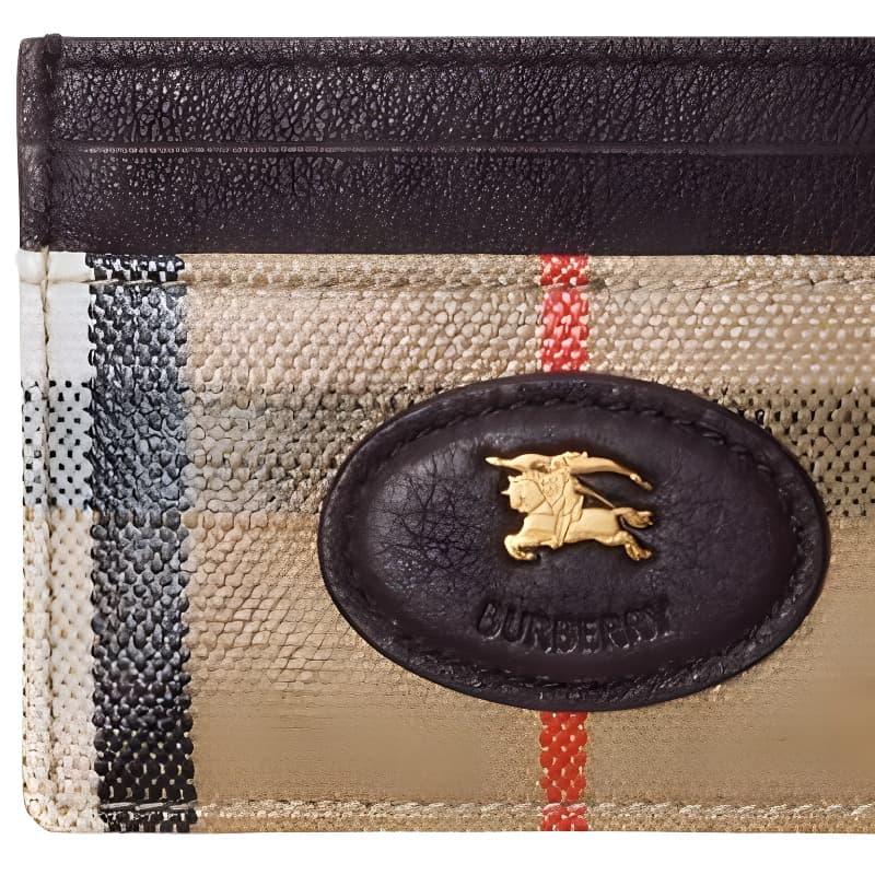 Картхолдер Burberry Футляр Для Карт Highlands 4 Отделения Для Карт Отделение По Центру Вручную Прокрашенные Края - изображение 3