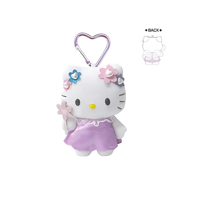 Санрио Hello Kitty Длинноногая Хэйсэй Noblewoman Ангел Kitty Сердце Пряжка Коллекция Куклы Пурпурный Эльф - изображение 2