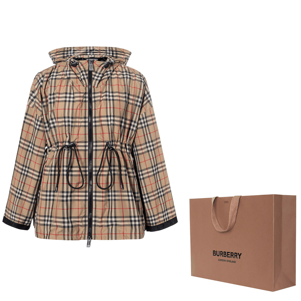 Куртка Burberry Classic Check Hoodie Jacket Khaki - изображение 3