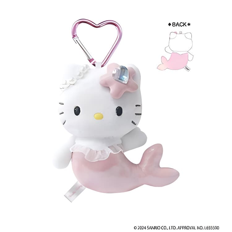 Санрио Hello Kitty Длинноногая наследница Ангел Китти Сердце Пряжка Коллекция Куклы Плюшевый Украшение Маленький Высокий - изображение 3