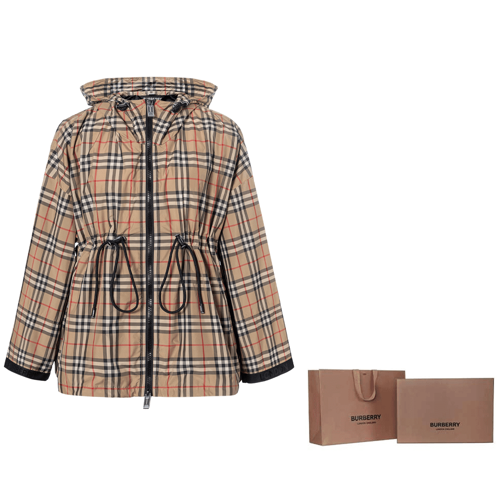 Куртка Burberry Classic Check Hoodie Jacket Khaki - изображение 2
