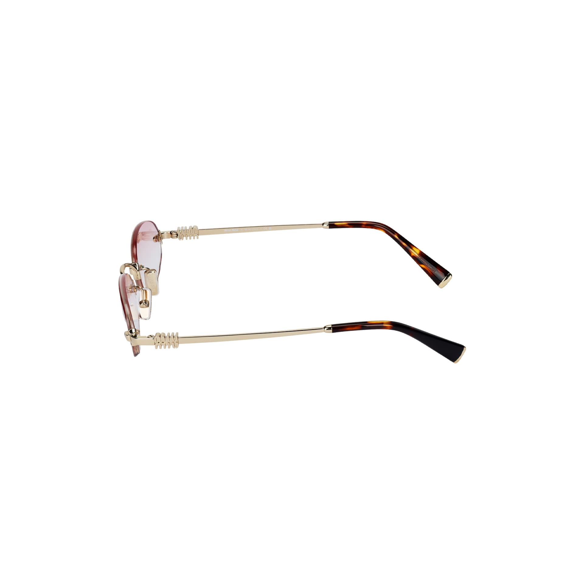 Солнцезащитные очки Miu Miu Gradient Metal Oval Sunglasses - изображение 3