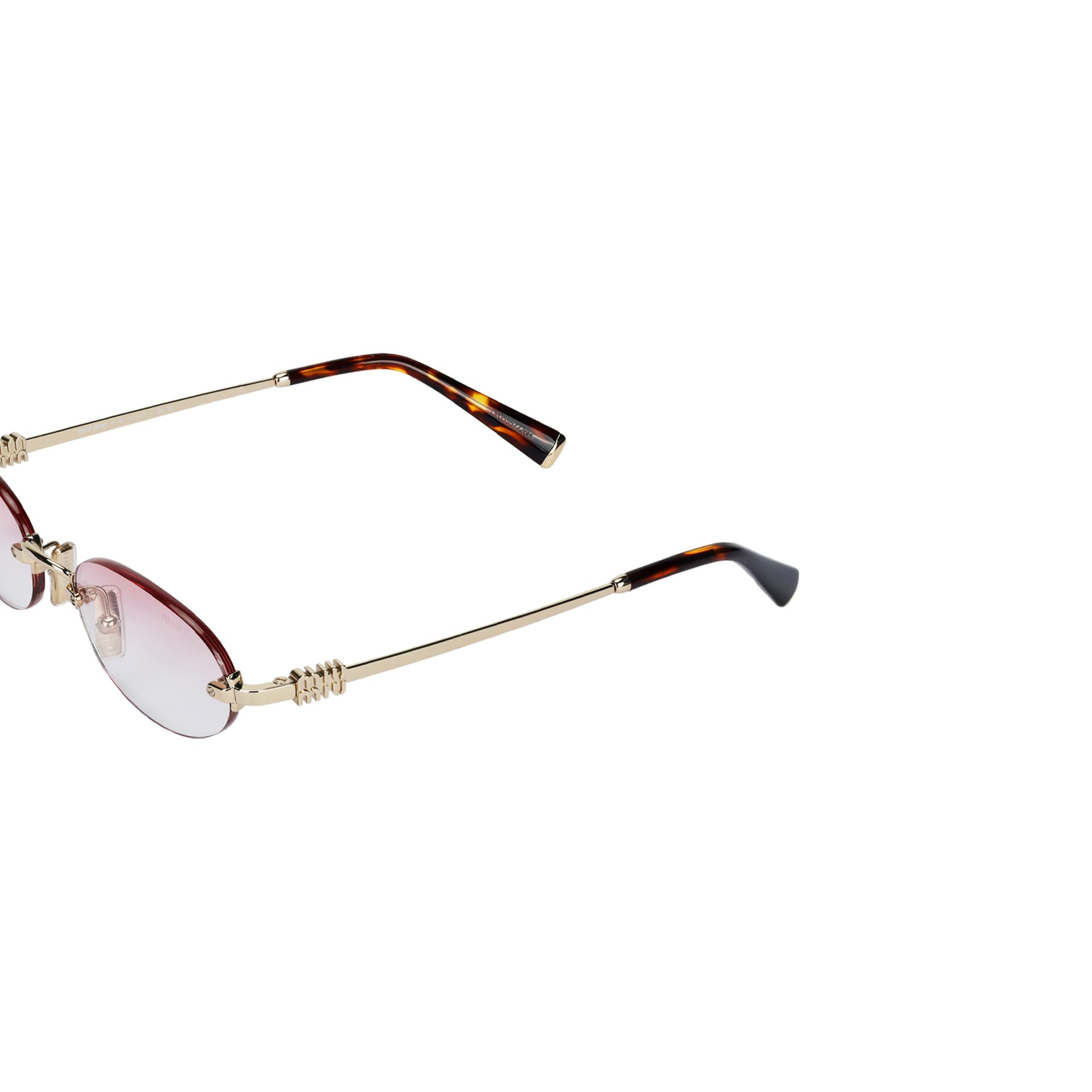 Солнцезащитные очки Miu Miu Gradient Metal Oval Sunglasses - изображение 4