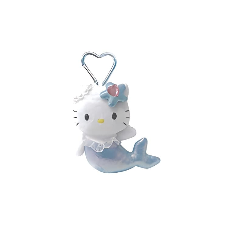 Санрио Hello Kitty Длинноногая наследница Ангел Китти Сердце Пряжка Коллекция Голубой и Розовый Русалка Куклы - изображение 2