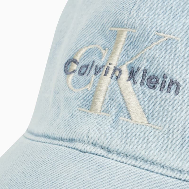 Кепка Calvin Klein Хлопковый Волокно Кепки Унисекс Джинсовый Светло-Синий - изображение 4