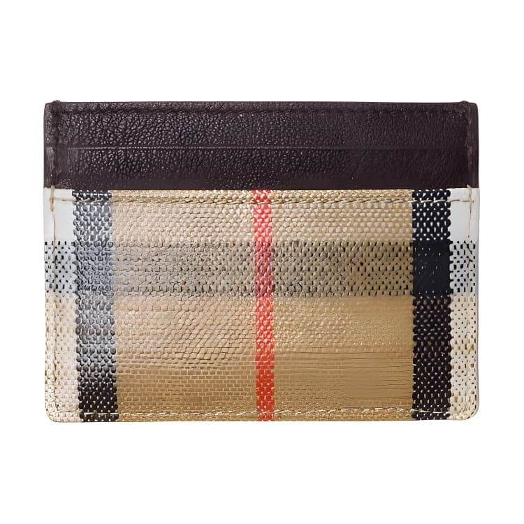 Картхолдер Burberry Футляр Для Карт Highlands 4 Отделения Для Карт Отделение По Центру Вручную Прокрашенные Края - изображение 2