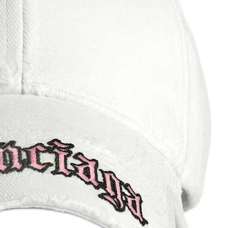 Кепка Balenciaga Хлопковые бейсболки женские белые - изображение 3