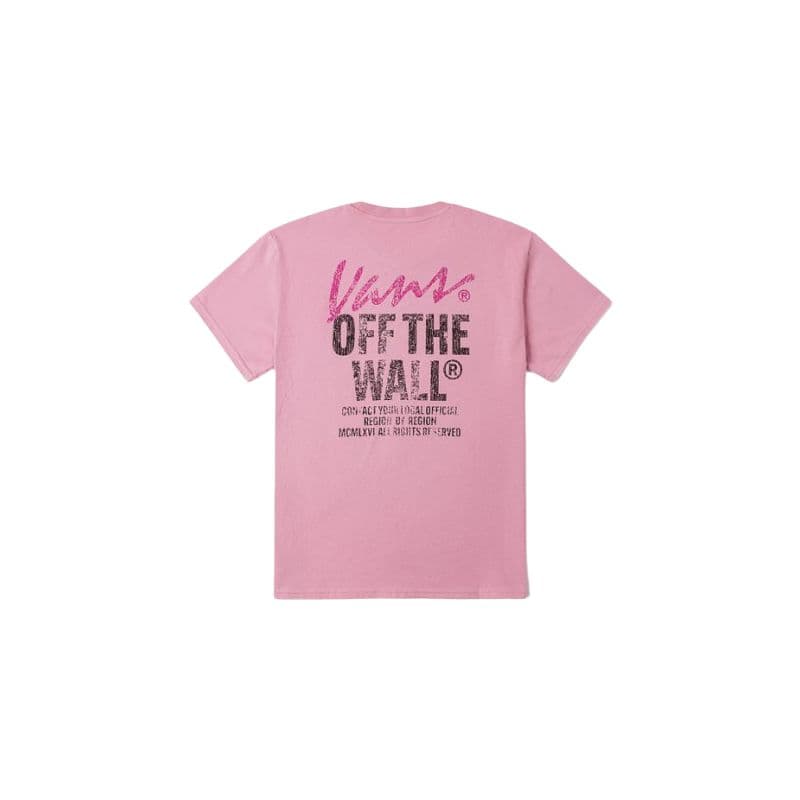 Футболка Vans Off THE WALL Розовые Женские T-рубашки - изображение 2