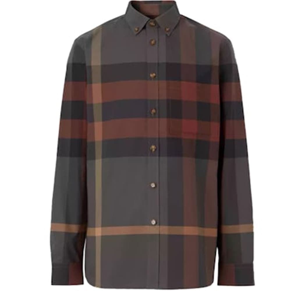 Рубашка Burberry Рубашка Мужская Кирпично-Серого Цвета - изображение 1