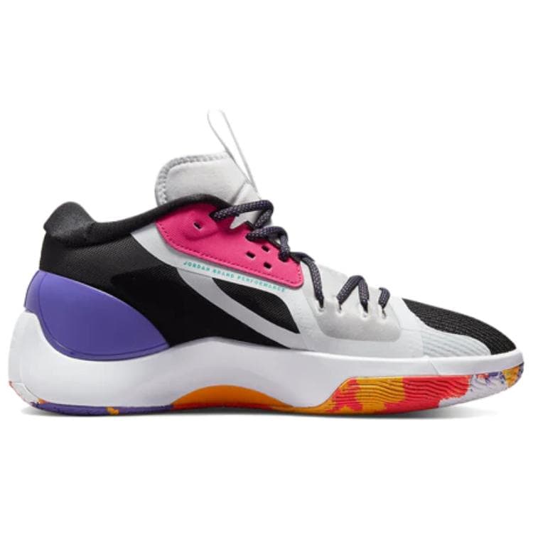 Кроссовки для баскетбола Jordan Zoom Separate MID Баскетбольные кроссовки Мужские Белый Черный Фиолетовый - изображение 2